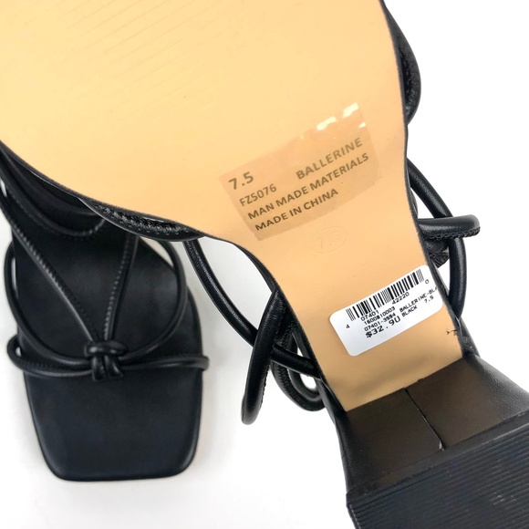 NIB Lemonade ‘Ballerine’ Knotted Strappy Square Toe Block Heel - Picture 11 of 16